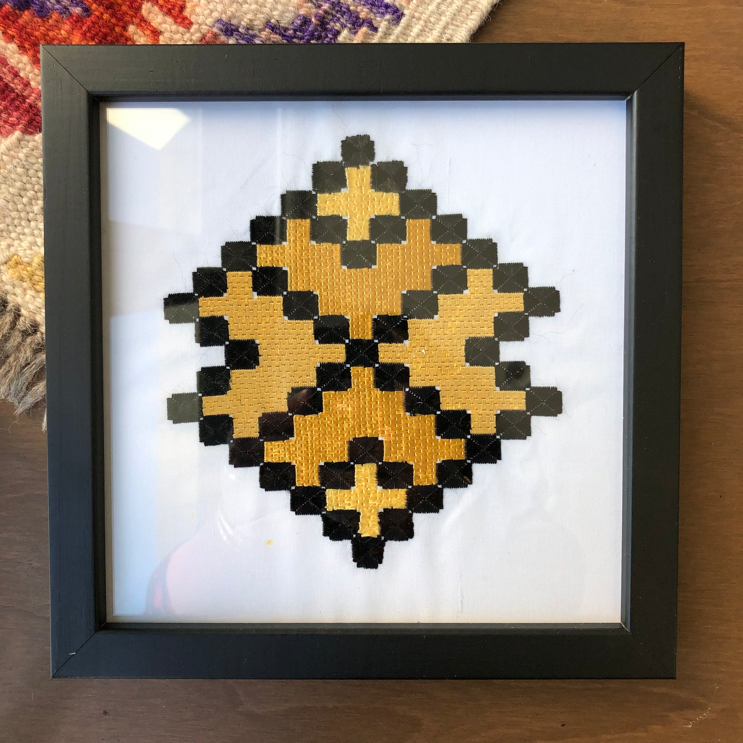Framed Afghan Embroidery Artwork -21