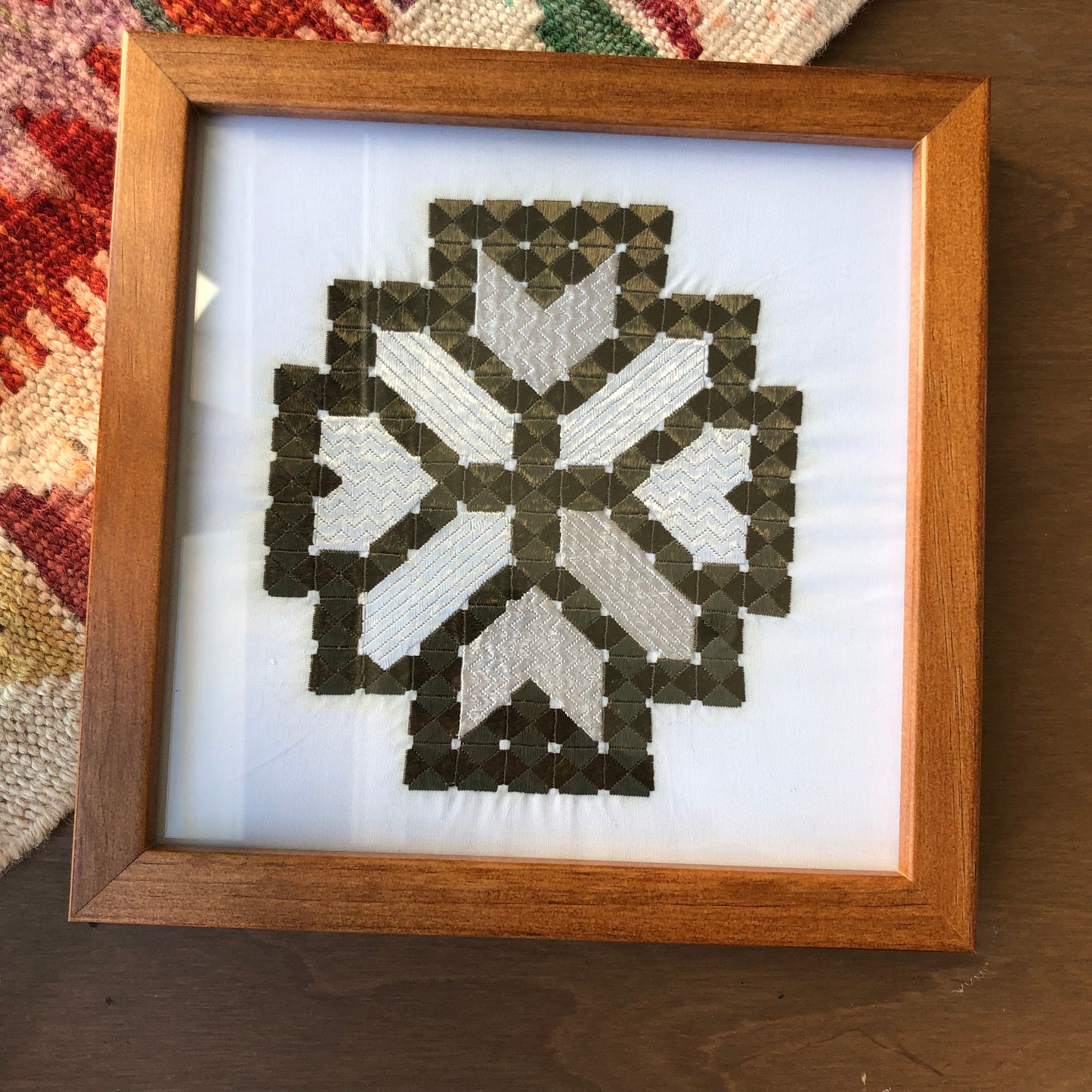 Framed Afghan Embroidery Artwork -11
