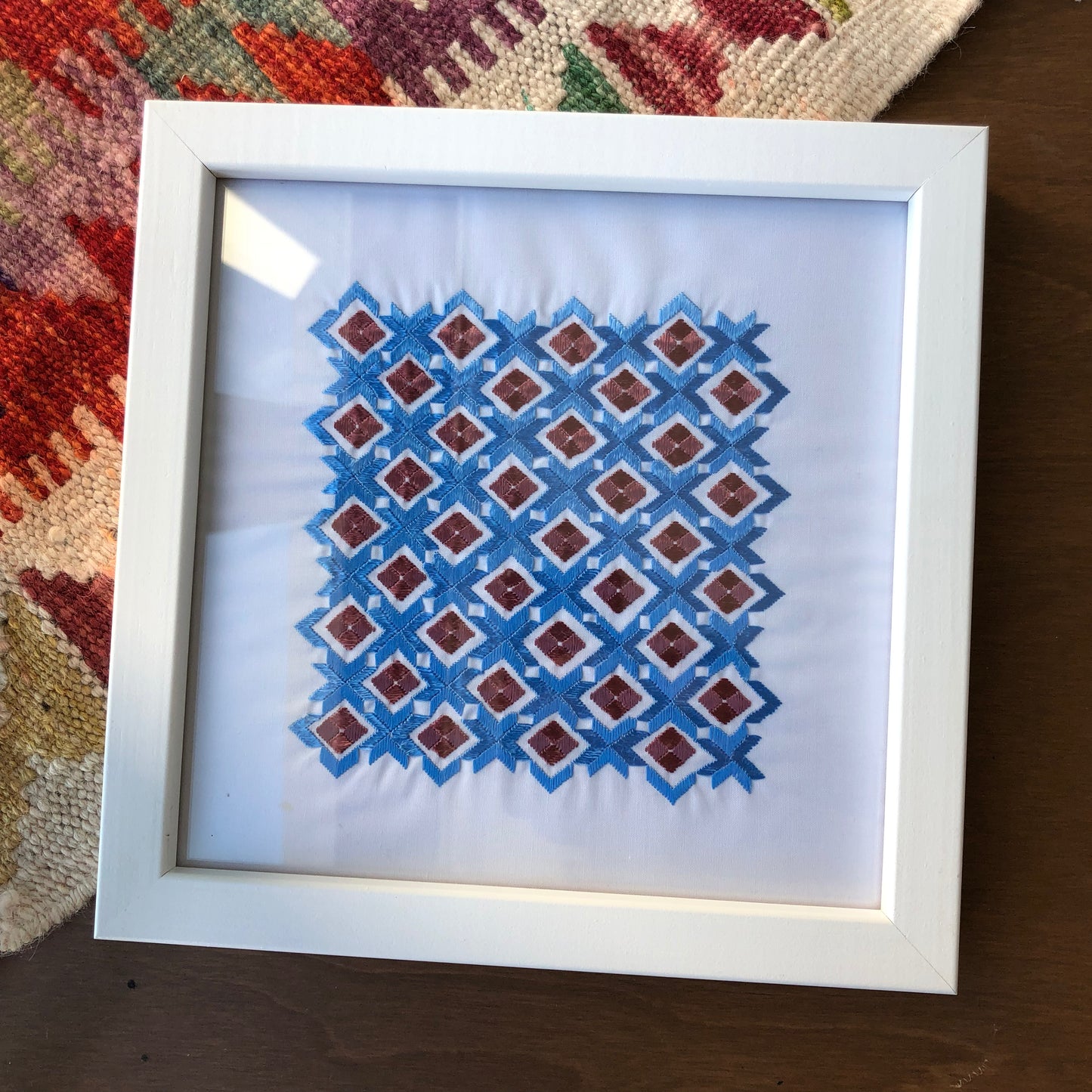 Framed Afghan Embroidery Artwork -7