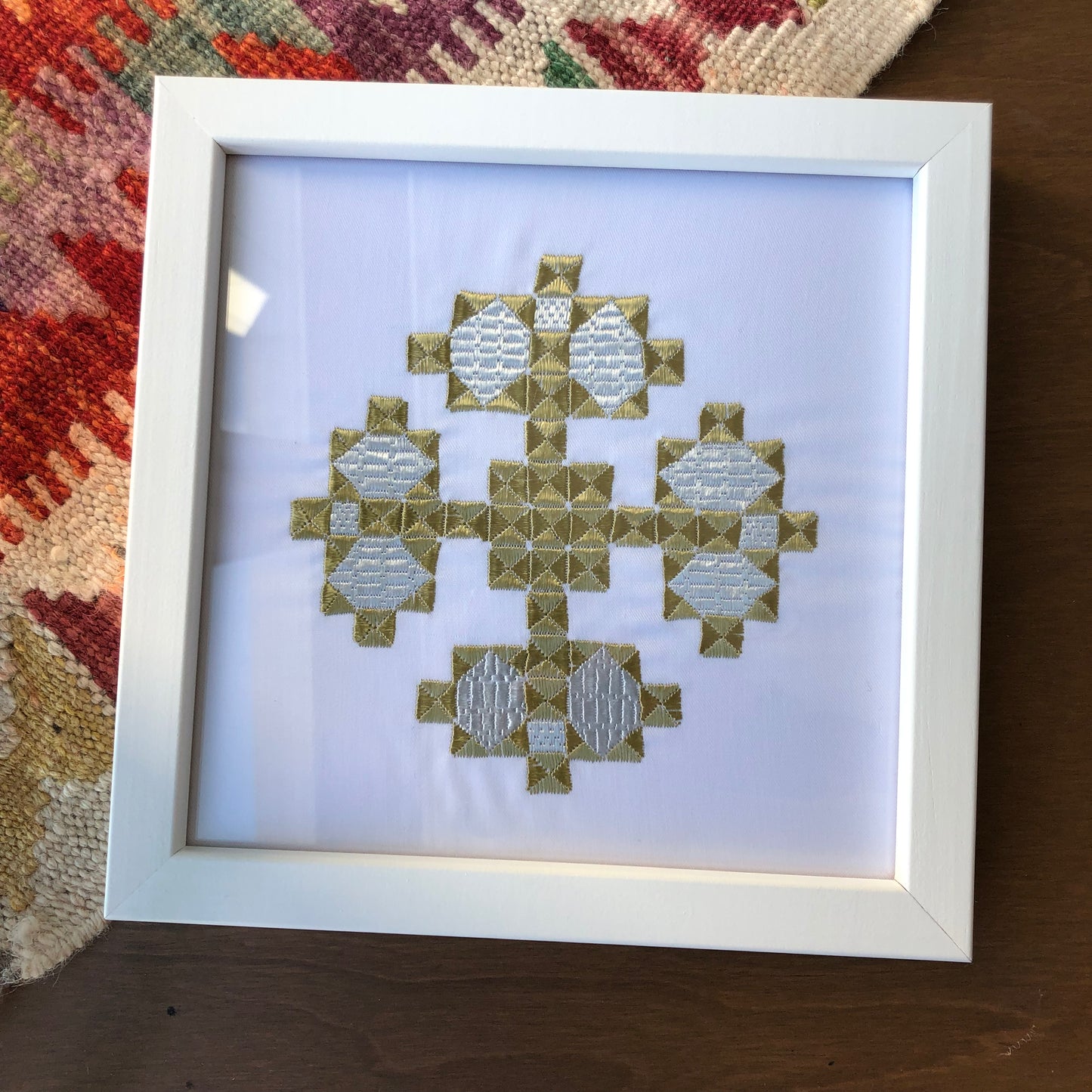 Framed Afghan Embroidery Artwork -6