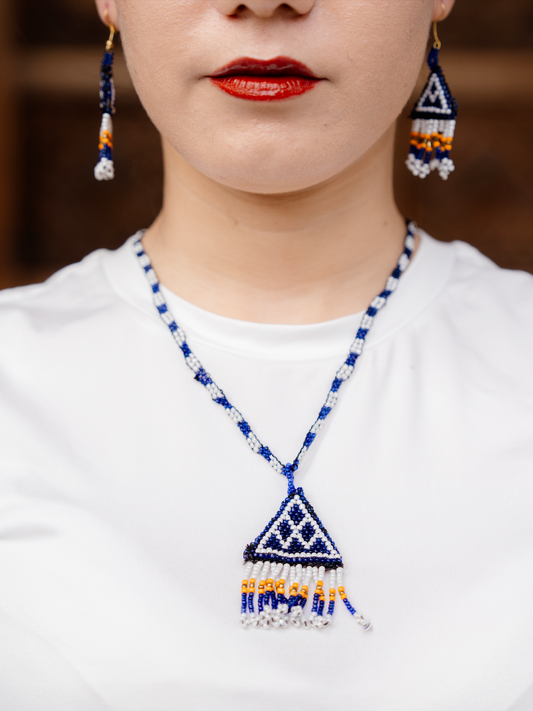 Hoori Handmade Beaded Necklace and Earrings Set ( 2-Piece)