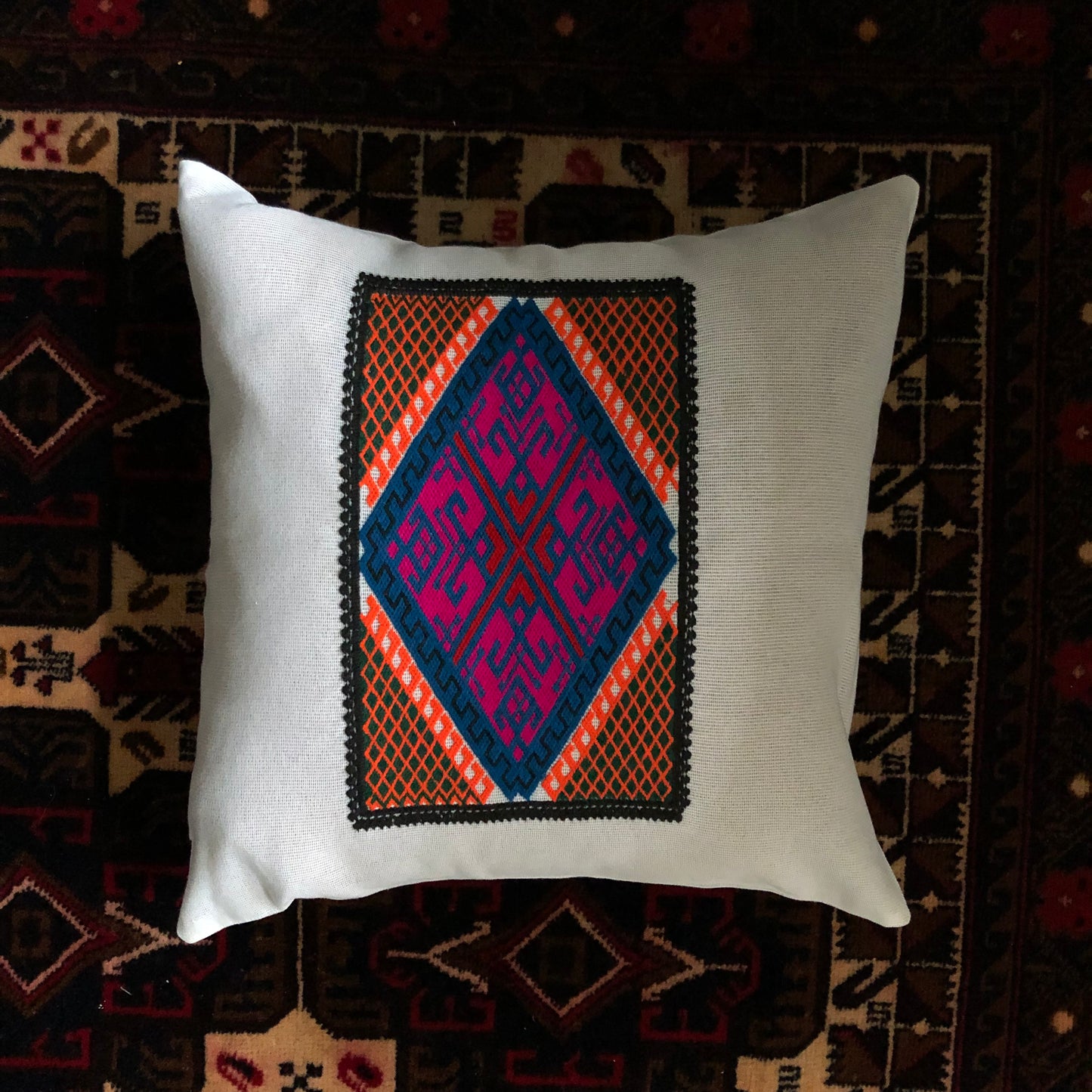 Handmade Afghan cushion cover