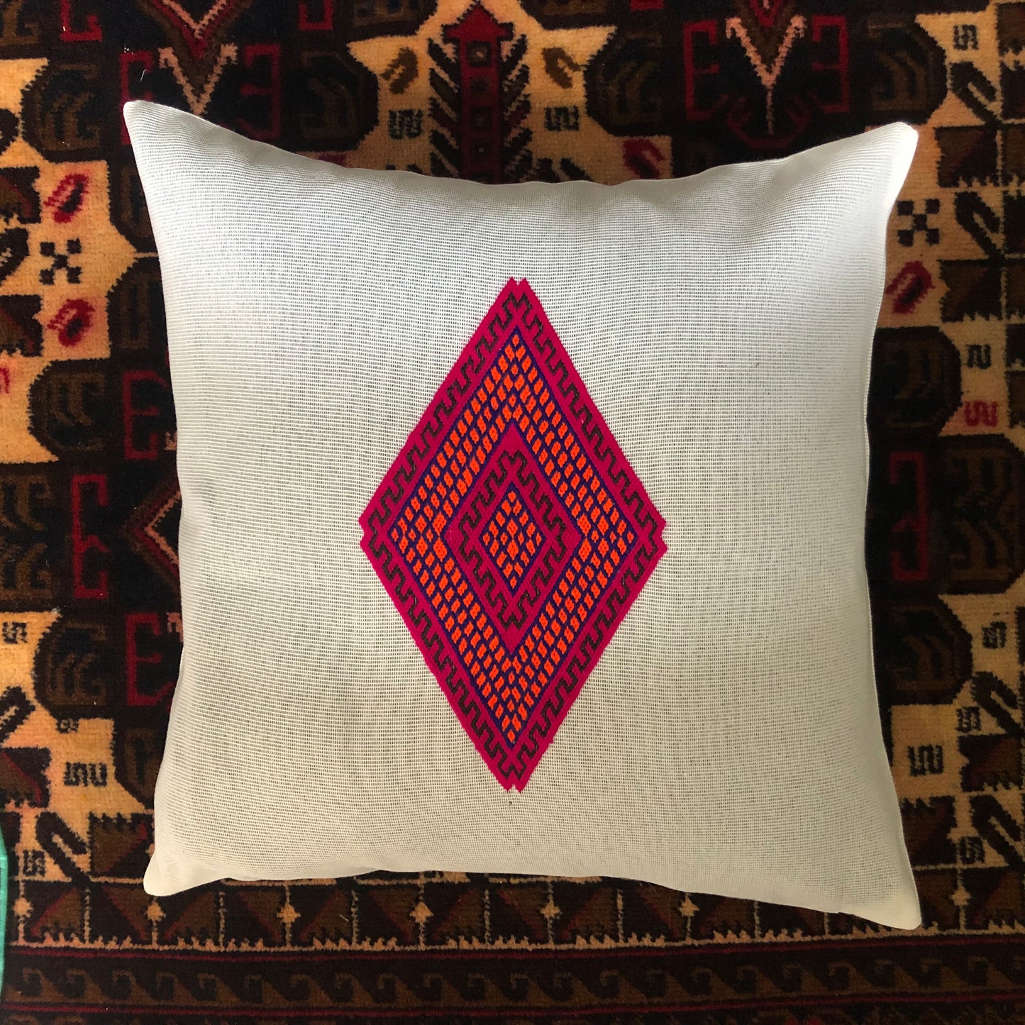 Handmade Afghan cushion cover