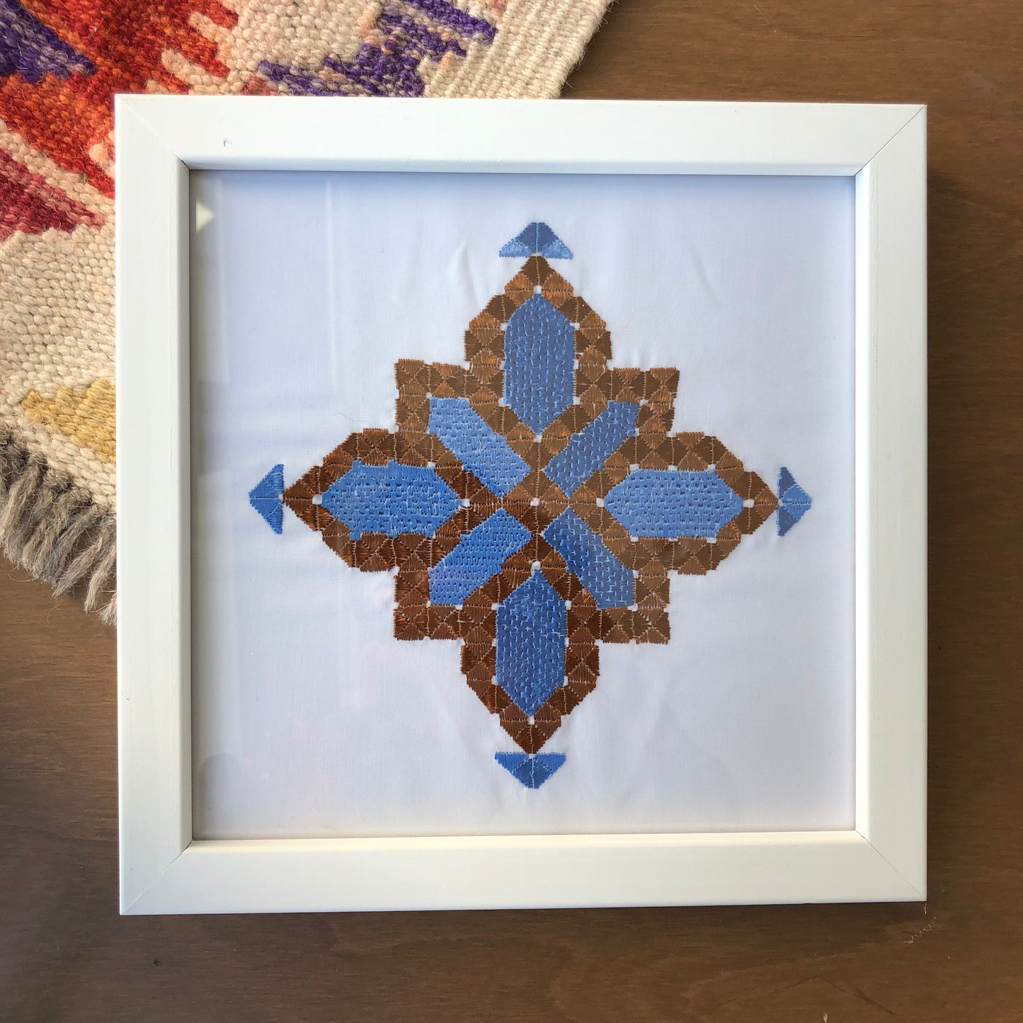 Framed Afghan Embroidery Artwork -26