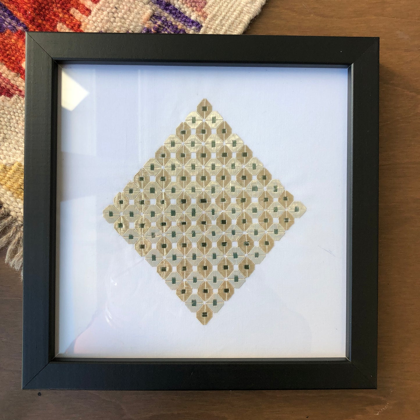 Framed Afghan Embroidery Artwork - 22