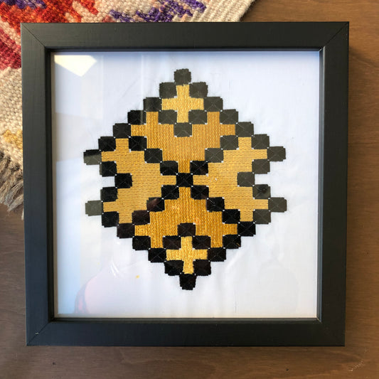 Framed Afghan Embroidery Artwork -21