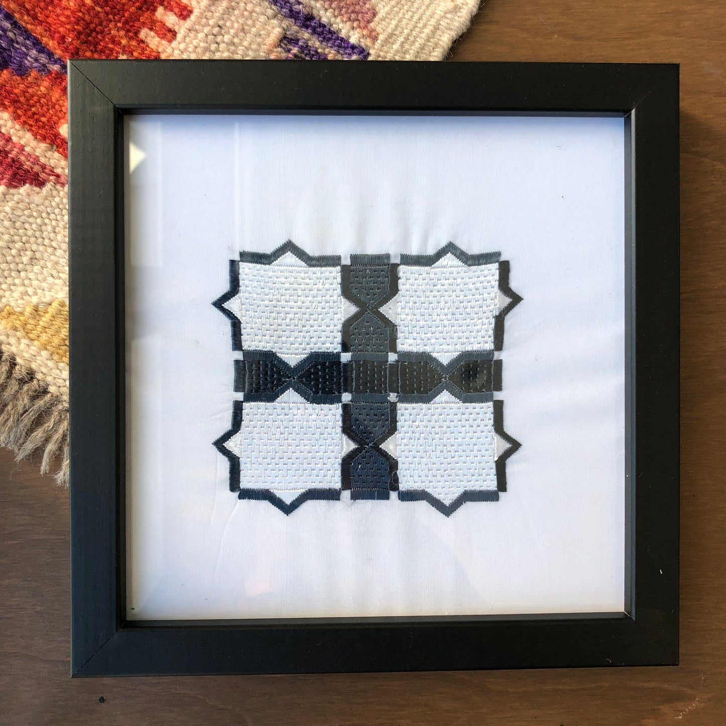 Framed Afghan Embroidery Artwork -19
