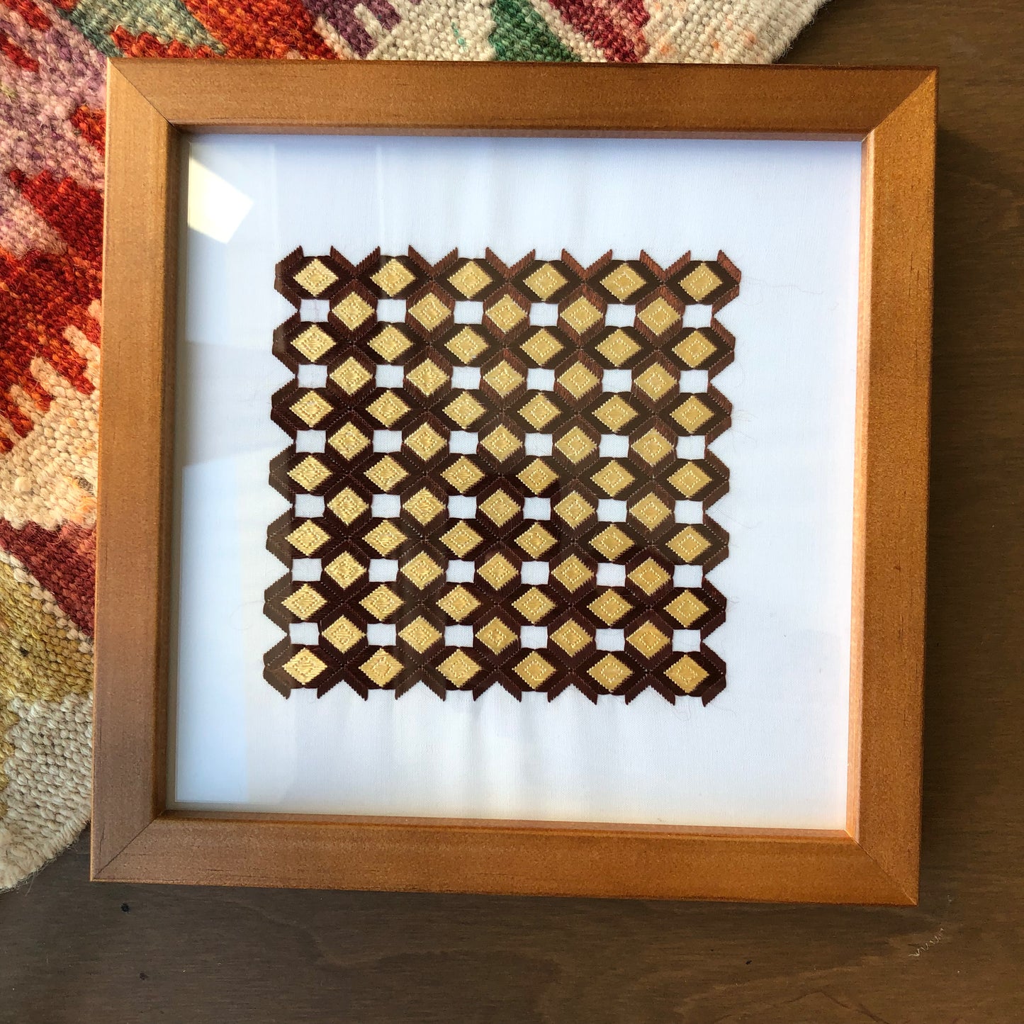 Framed Afgha-n Embroidery Artwork -12