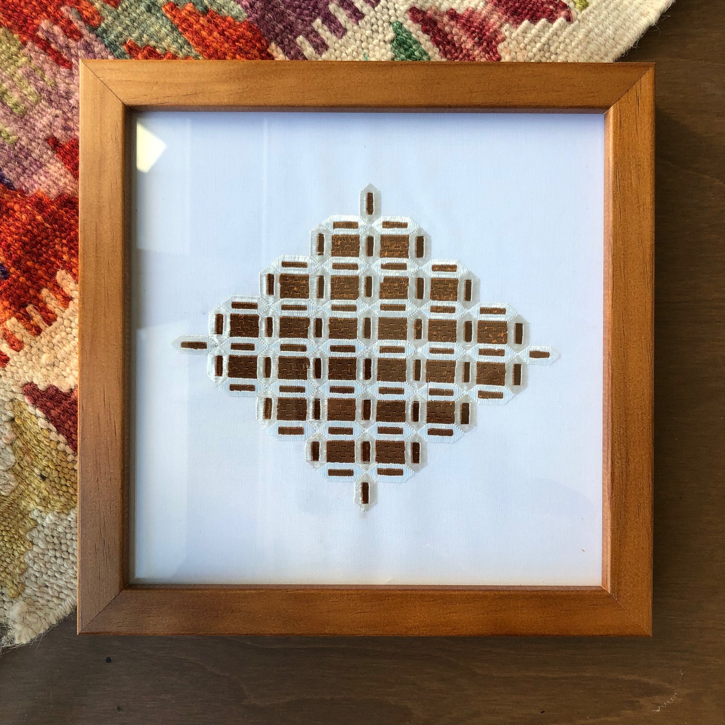 Framed Afghan Embroidery Artwork - 10