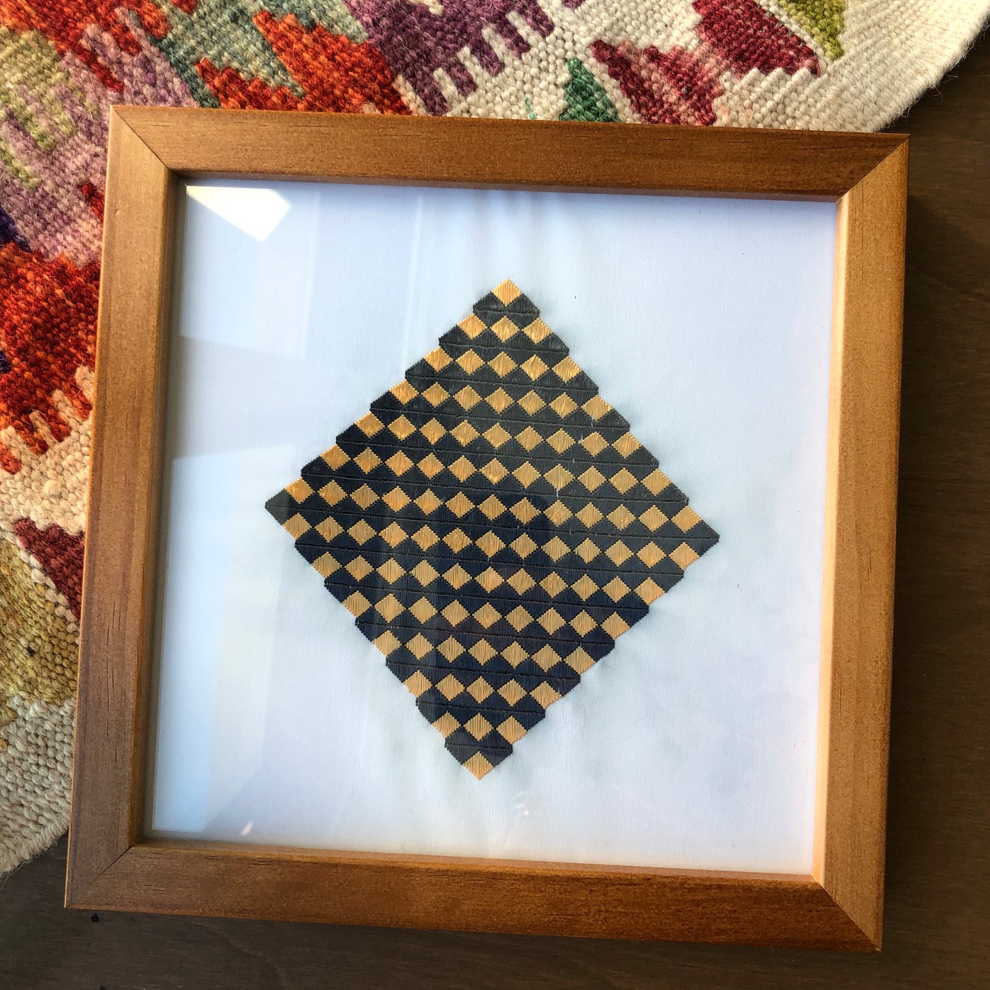 Framed Afghan Embroidery Artwork -9