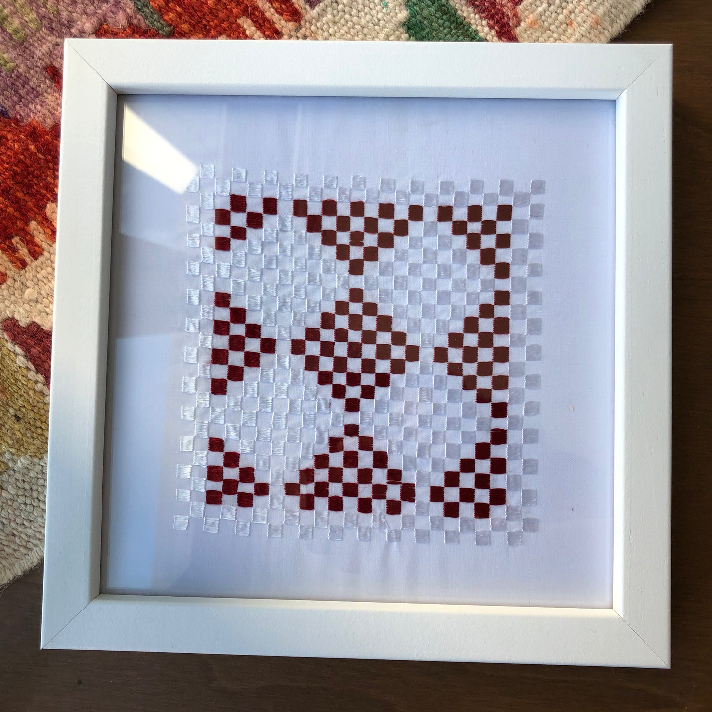 Framed Afghan Embroidery Artwork -5