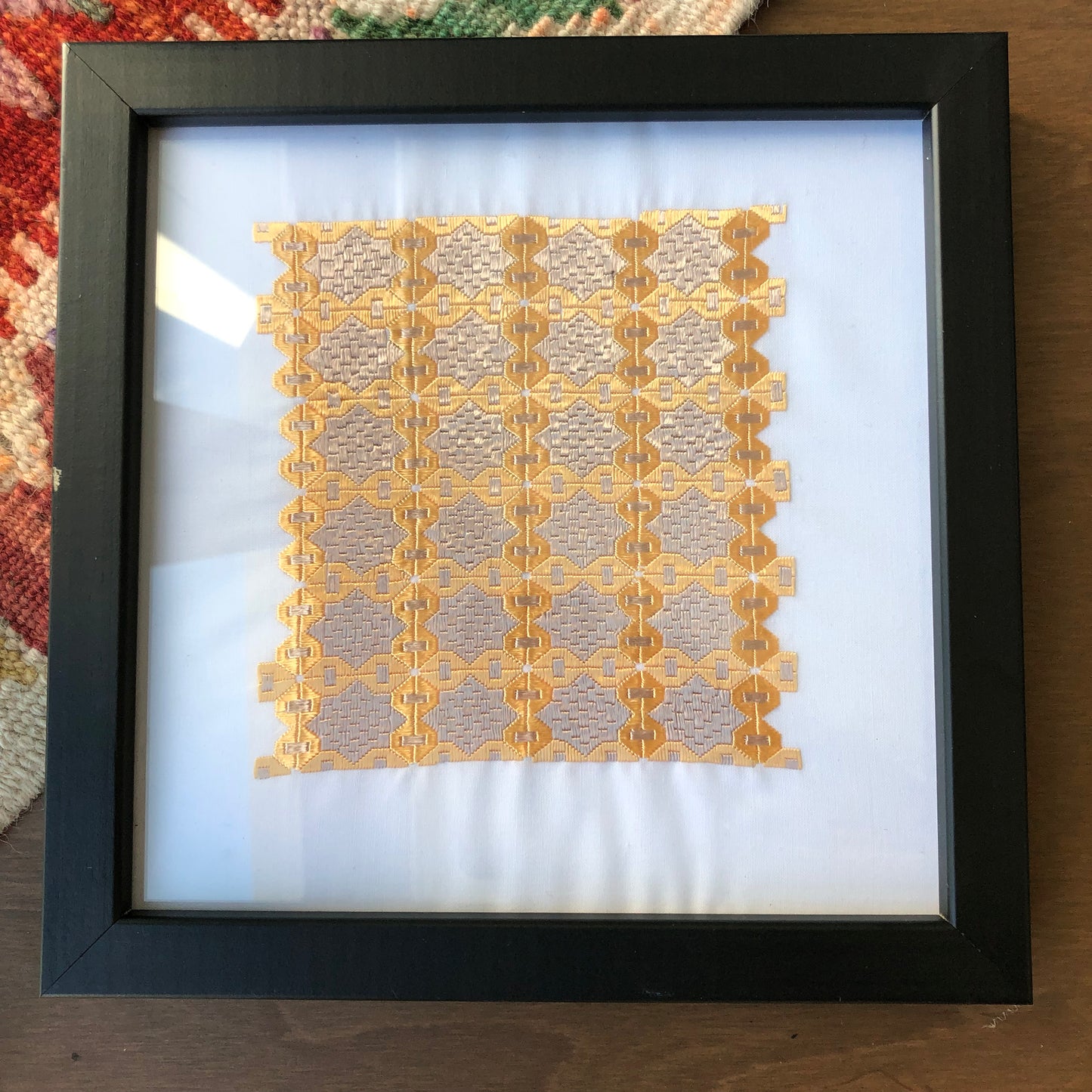 Framed Afghan Embroidery Artwork -4