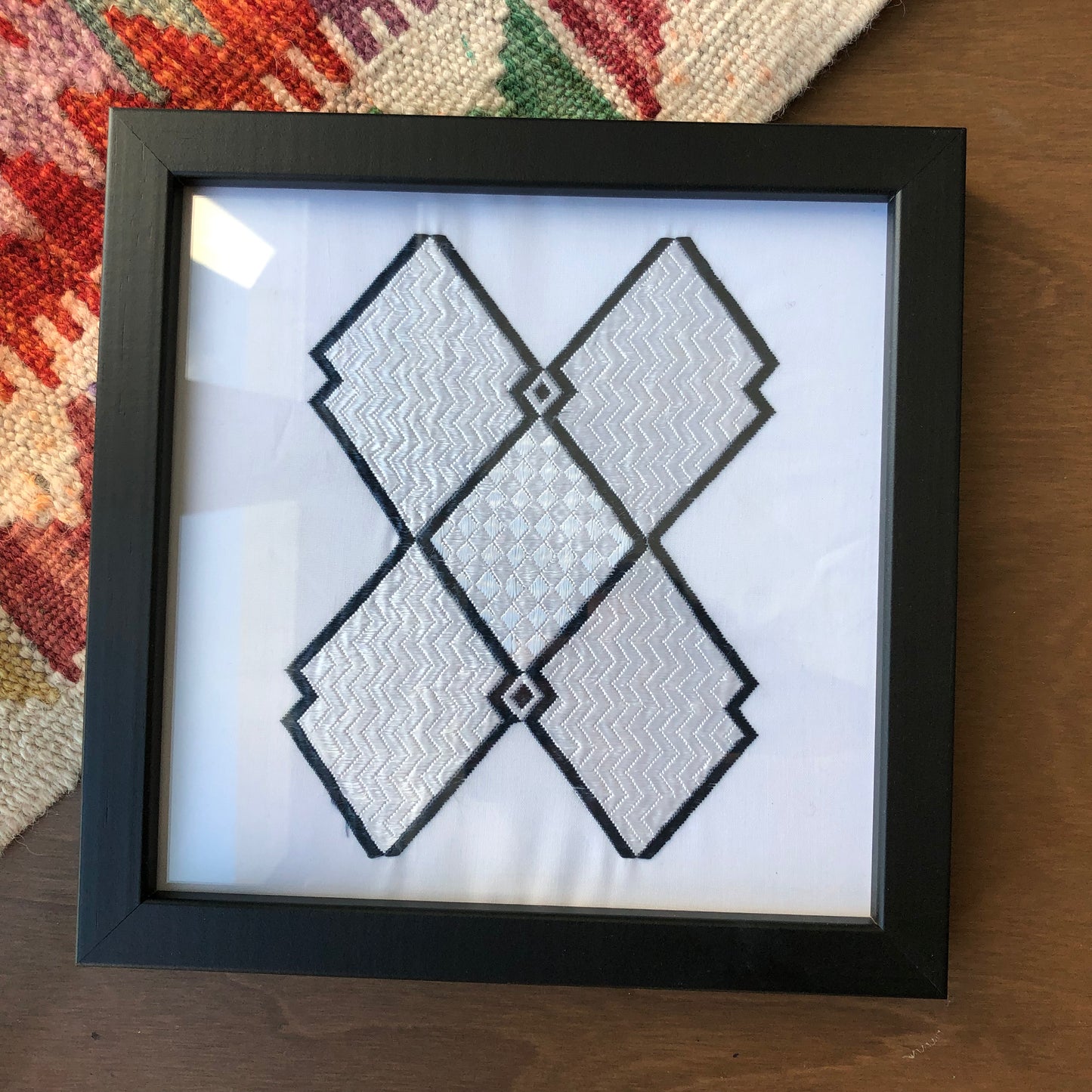 Framed Afghan Embroidery Artwork -3