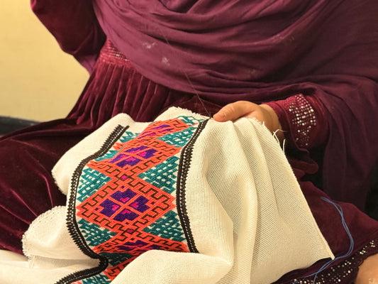 Handmade Afghan cushion cover