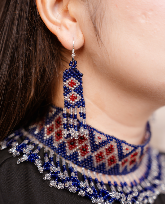 Hoori Handmade Floral Beaded Earrings
